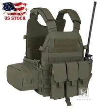 KRYDEX LBT-6094A Plate Carrier Tactical Body Armor Vest with Pouch Ranger Green