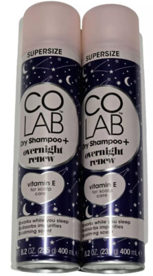 2 Pack Co Lab Dry Shampoo Overnight Renew Vitamin E Scalp Care Calming Scent 8oz