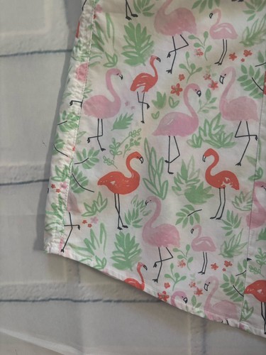 Brooks Brothers Damengröße 6 Flamingos geknöpfter Kragen V-Ausschnitt Baumwollhemd - Bild 9 von 11
