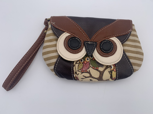 UNIONBAY Owl Eyes Wristlet Small Purse Vintage Y2K Retro Throwback Faux Leather