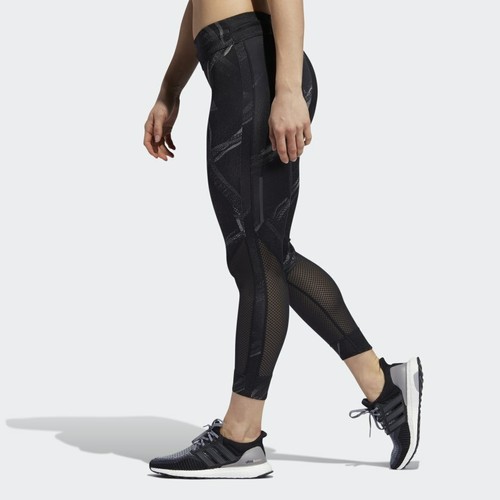 adidas women running own the run 7/8 tights grey three/ carbon/ black dz2012 05  - 第 2/8 張圖片