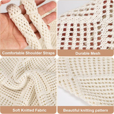 Crochet Tote Bag, Mesh Beach Bag Knit, Hobo Bag Vacation Boho Tote Bag for Women