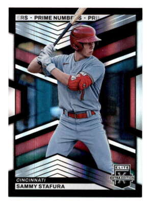 SAMMY STAFURA 2023 ELITE EXTRA #109 RARE PRIME NUMBERS BLACK ROOKIE #4/9 BF7235