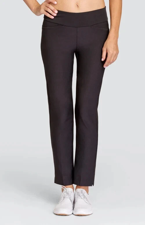 Tail White Label Mulligan 28" Pull On Ankle Pant, Onyx Black, Sz - 18