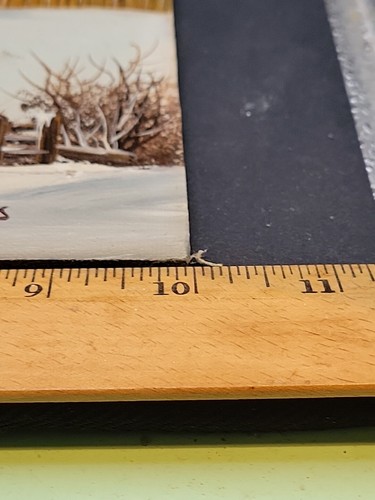 Vintage Original Oil Painting on Canvas/wood Signed Vargas Winter Landscape 8x10 - Picture 11 of 15