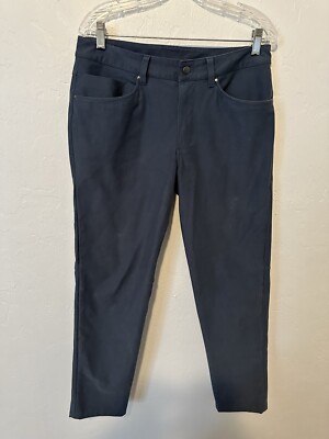 Lululemon ABC Slim-fit 5 Pocket Pant Utilitech Men's Size 32 Blue Grey Rugged