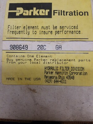 PARKER 908649 20C GA HYDRAULIC FILTER ELEMENT