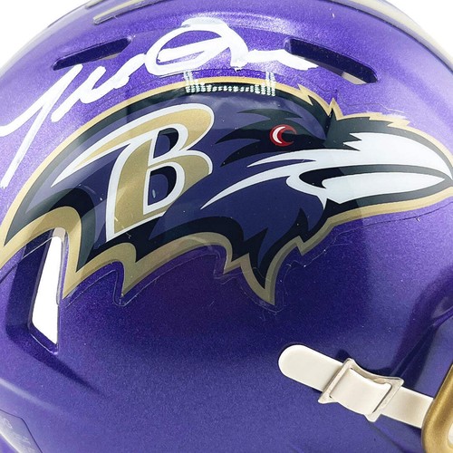 Terrell Suggs Signed White Ink Inscription Baltimore Ravens Flash Mini Football - Picture 2 of 3