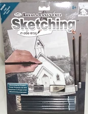 NEW Drawing Kit Sketching Made Easy CHAPEL includes pencil kit💖