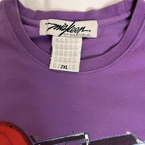 MISKEEN ORIGINALS VINTAGE Y2K HIPSHOP MEN'S SIZE XL PURPLE SHORT SLEEVE SHIRT - Picture 6 of 6