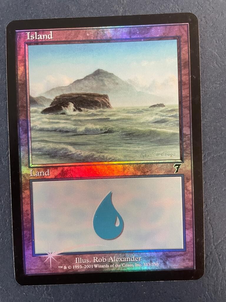 MTG FOIL 7TH EDITION ISLAND MAGIC THE GATHERING BASIC LAND MTG FOIL 7TH EDITION ISLAND MAGIC THE GATHERING BASIC LAND