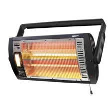 1500W Electric Dual Quartz Ceiling Mounted Garage Radiant Heater Halogen Light