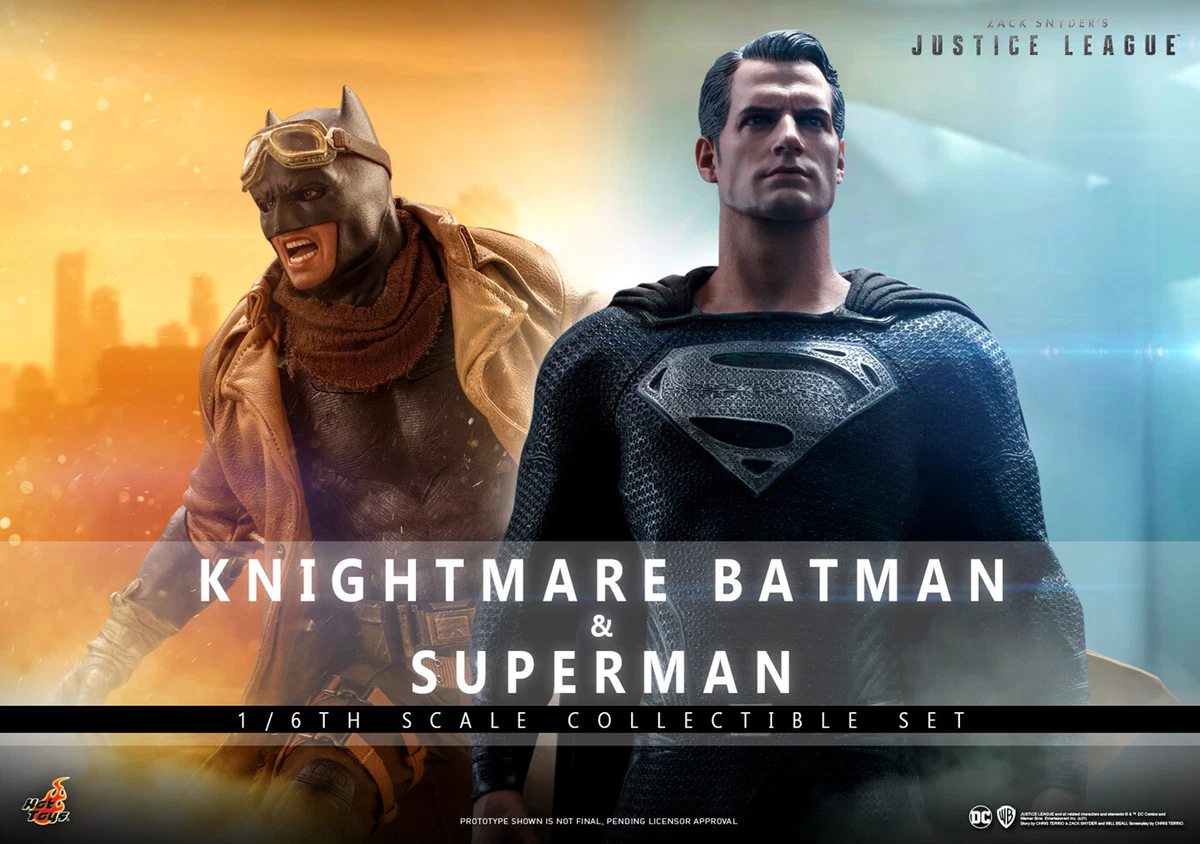 HOT TOYS 1/6 JUSTICE LEAGUE TMS038 KNIGHTMARE BATMAN AND SUPERMAN SET FIGURE