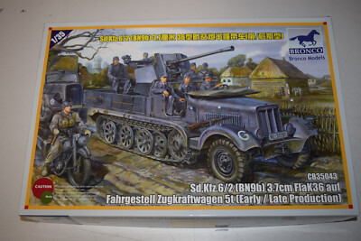 Bronco 35043 Sd.Kfz.6/2 Zugkraftwagen 5t BN9b Flak36 3.7cm 1:35 NEU mi OVP