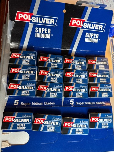 80 Polsilver Super Iridium Razor Blades made in Russia. Highly rated
