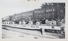 Cole Bros Circus 1968 print of 1937 railcars Clyde Beatty train Photo