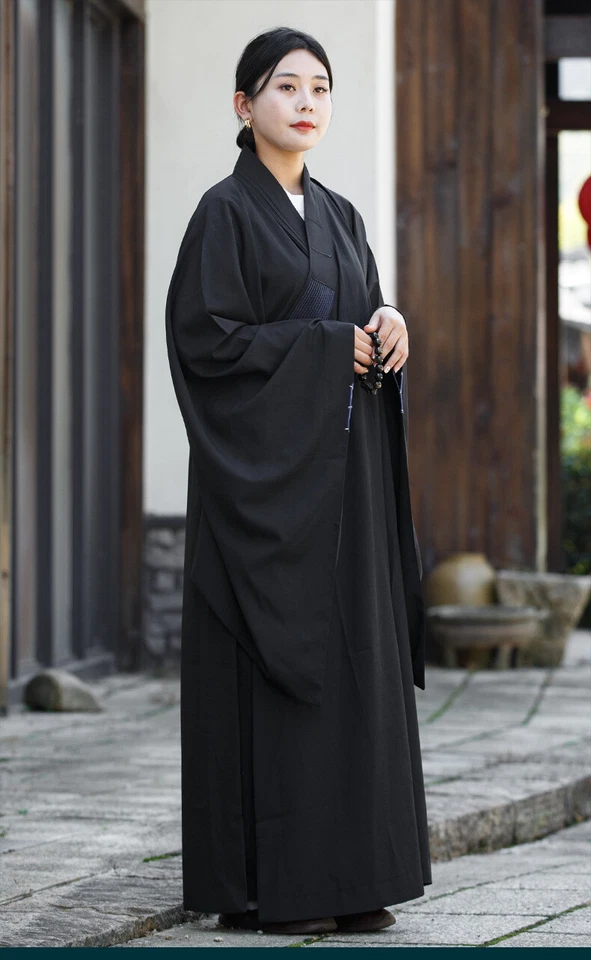 Buddhist Robe Men Women Linen Zen Meditation Costume Long Gown Clothing Unisex - Image 4 of 4