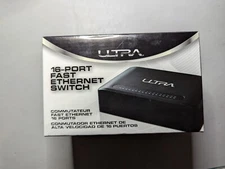 Ultra 16-Port 10/100 Desktop Switch Fast Ethernet Switch Retail Box Black