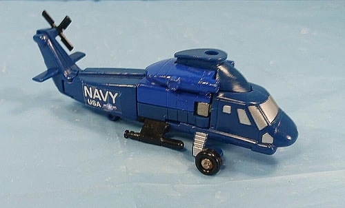 Bandai Tonka Gobots 1984 MR-40 NAVY Blue Helicopter Flip Top Action Figure.