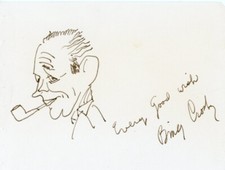Bing Crosby - Signed Album Page w/ Sketch