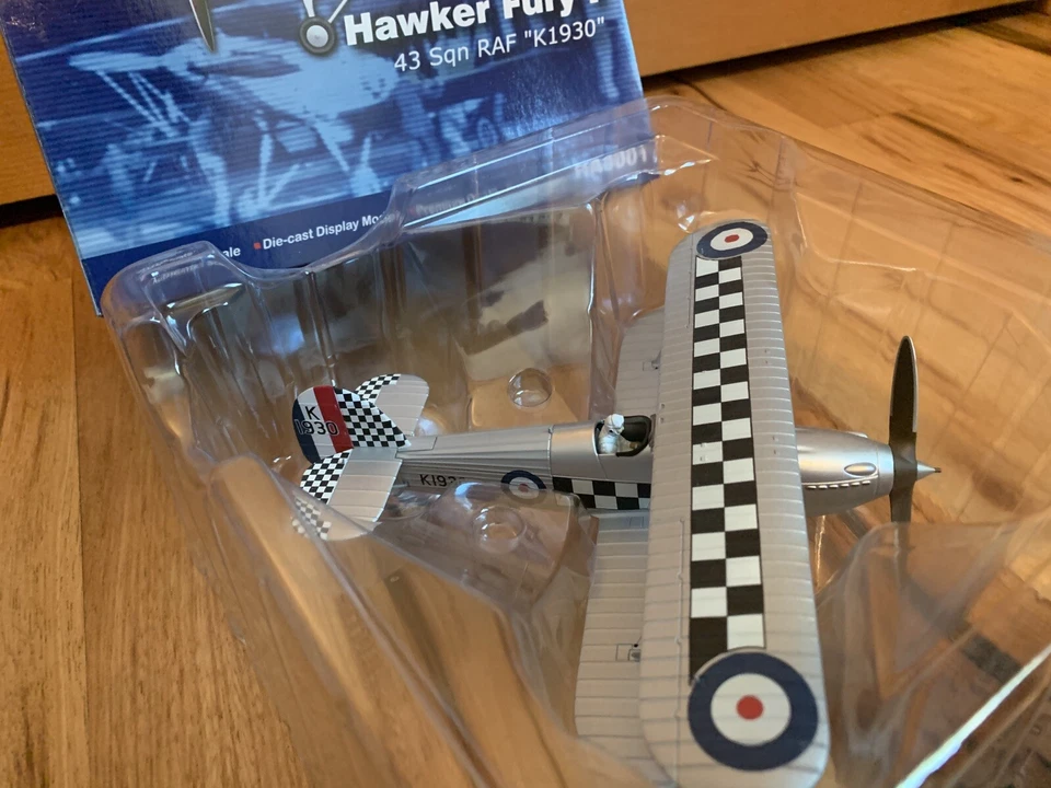 Modelo de avión diecast HobbyMaster HAWKER FURY I 43 Sqn RAF “K1930” escala 1/48 Foto 4 de 4