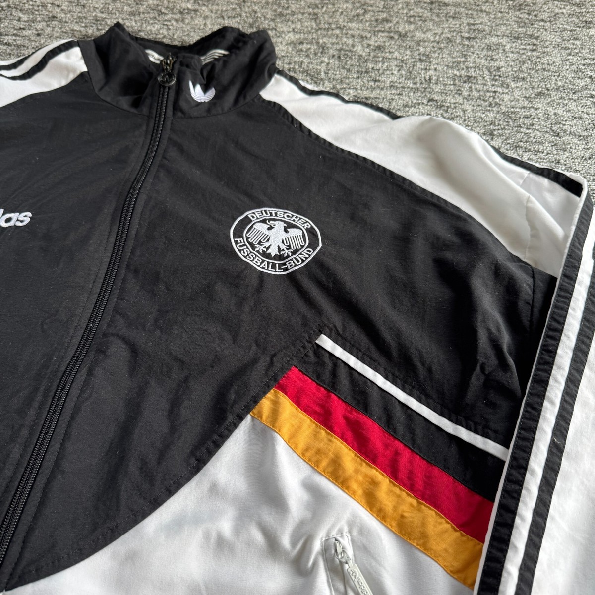 Adidas 1994/96 Germany Track Jacket Mens Medium White Black