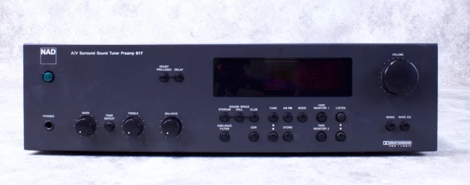 Preamplificador Preamplificador Nad 917 Sintonizador de Sonido Envolvente Old School PARA REPARACIÓN Foto 2 de 4