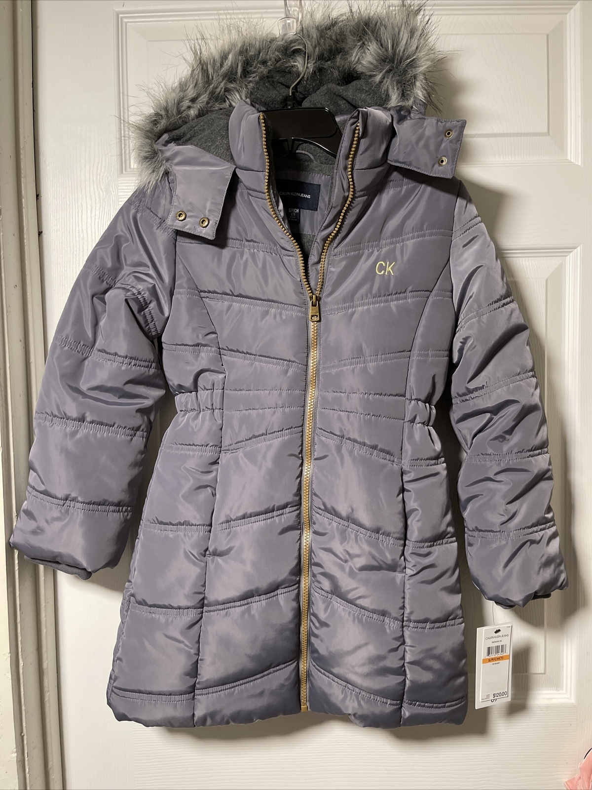 Big Girls Micro-fleece Lined Aerial Puffer Jacket. Size S (7