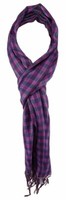 Tigertie Schal In Magenta Grau Kariert Gemustert - Gr. 180 X 50 Cm
