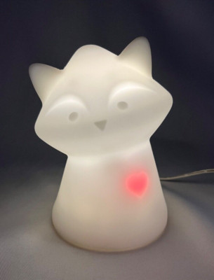 IKEA Luriga Raccoon Red Heart LED Night Light Rechargeable Kids Room Decor