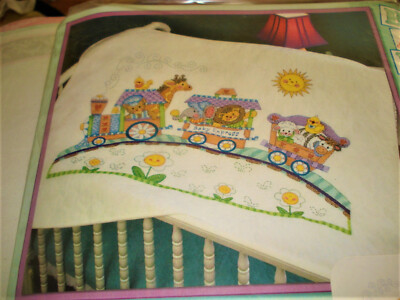 Dimensions Baby Express Crib Quilt Kit Stamped for Cross-Stitch, #73427  NIP