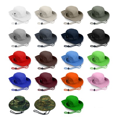 Safari Bucket Hat Cotton Fishing Camping Boonie Sun Wide  display picture 3