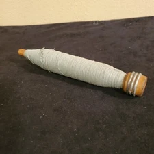 Vintage Wooden Yarn Thread Wool Spool Spindle Bobbin Wood Loom (Drawer 20)  