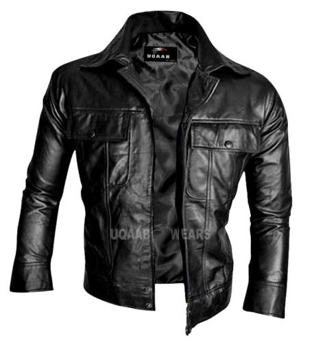 KING OF ROCK ELVIS PRESLEY Rock N Roll Black Lamb Italian Nappa Leather Jacket - Picture 1 of 12