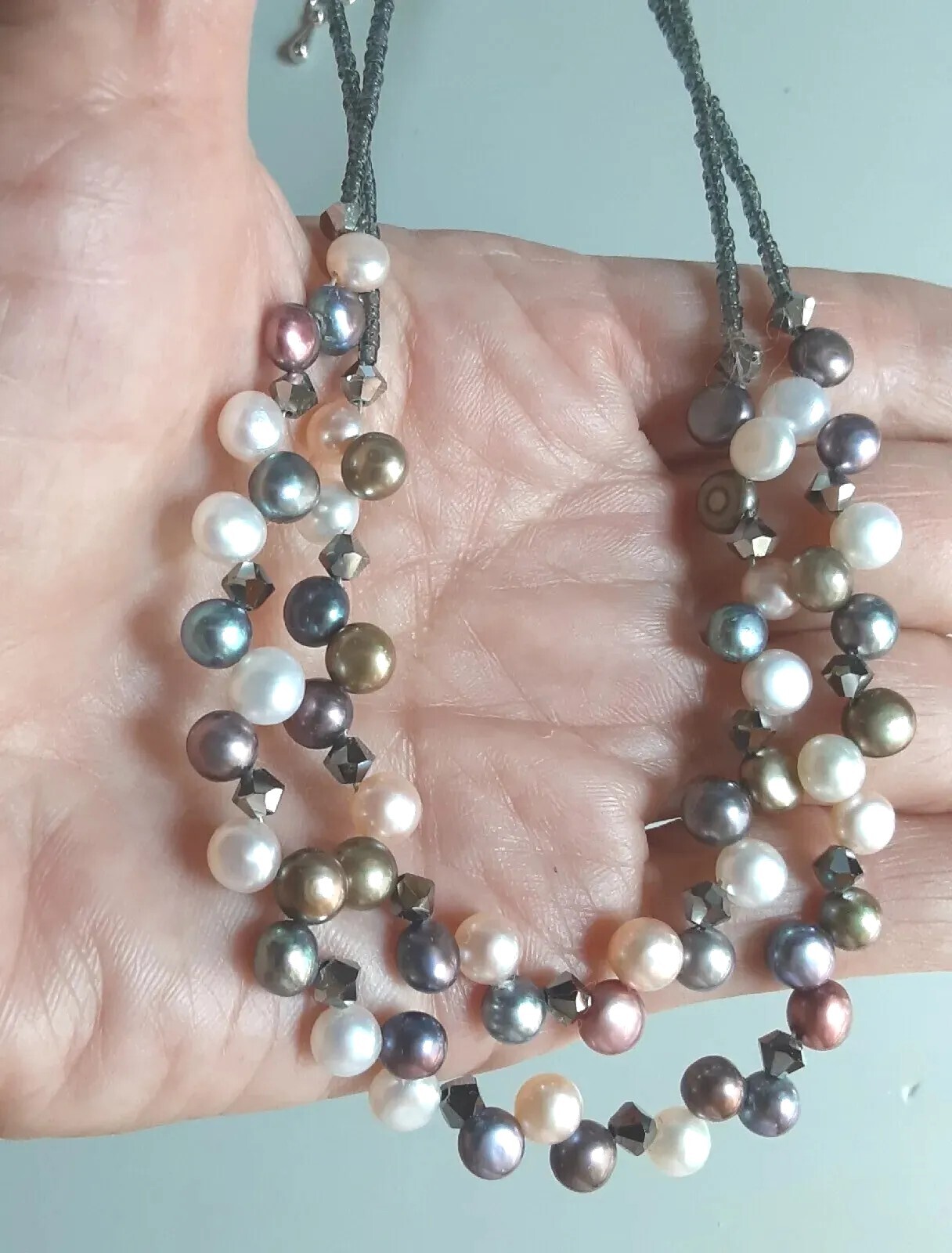 Vintage Baroque Pearl And Glass Bead Necklace - image 2