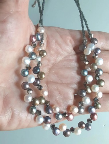 Vintage Baroque Pearl And Glass Bead Necklace - Picture 2 of 9
