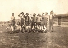 RPPC Early American Homesteaders Drinking Chugging Beer   Postcard  c1910