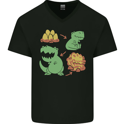 Dinosaurier Evolution Extinction Fossilien T-Rex Herren V-Neck Baumwolle