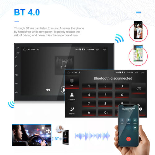 2G+64GB Double 2 Din Apple Carplay Car Stereo Radio 7Inch Android 13.0 GPS WiFi - Picture 7 of 20