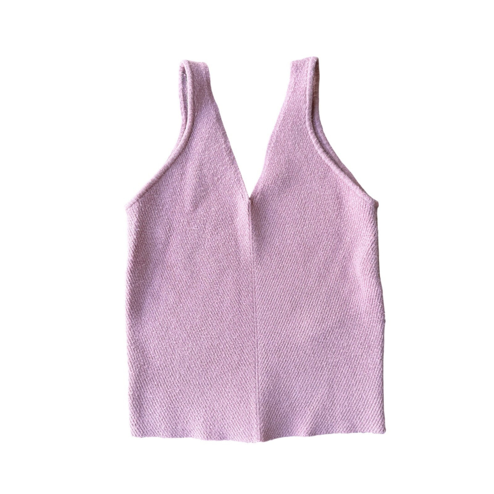 Abercrombie & Fitch Tank Top Womens Large Pink Knit Sleeveless Sweater Camisole