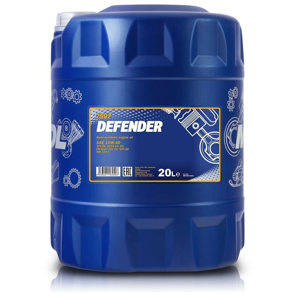 20 L LITER MANNOL DEFENDER 10W-40 MOTOR-ÖL MOTOREN-ÖL