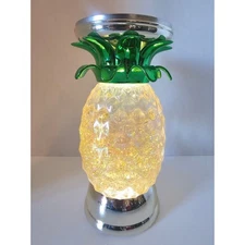 Bath & Body Works Light Up Pineapple Water Globe 3-Wick Candle Holder Batt Op.