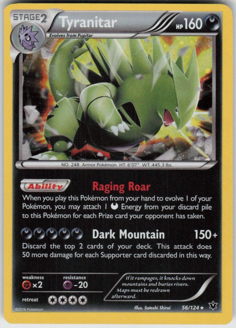 Holo Tyranitar 056/124 Promo Miscellaneous Cards & Products Near Mint