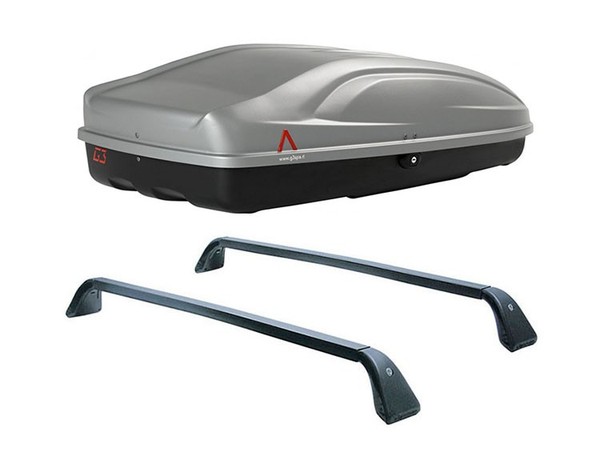 DachtrÄGer LP65+ Dachbox Absolute 400 FÜR Mercedes A-KLASSE 3/5 TÜRer 2004-2012-image