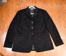 RJ Classics Fairfield melton black hunt coat jacket ladies USA 12R $369