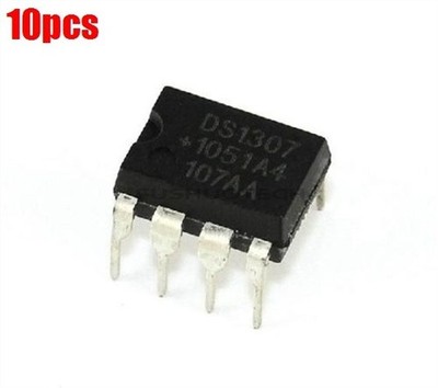 10Pcs Rtc Serial 512K I2C Real-Time Clock DIP8 DS1307 DS1307N New Ic iz *la