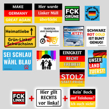 AfD-Aufkleber rechte Aufkleber gegen Linke He...