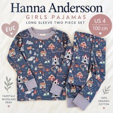 Hanna Andersson Girls 4T Fairytale Organic Cotton Pajamas Long Sleeve100cm