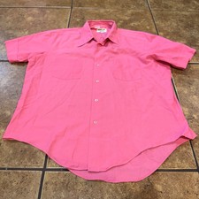 VTG 1960s Rockabilly Shirt Collar Pink Bowling Shirt Large Rare 50s