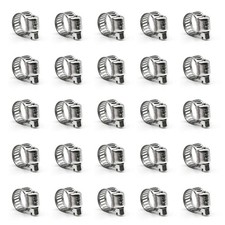 Hose Clamp 25 Pack Stainless Steel Worm Gear Fuel Line Hose Clamps 6 Hose Clamp 25 Pack Stainless Steel Worm Gear Fuel Line Hose Clamps 6